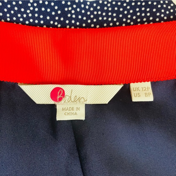 Boden Navy Polkadot Flare Midi Skirt Size 8P - Picture 6 of 6